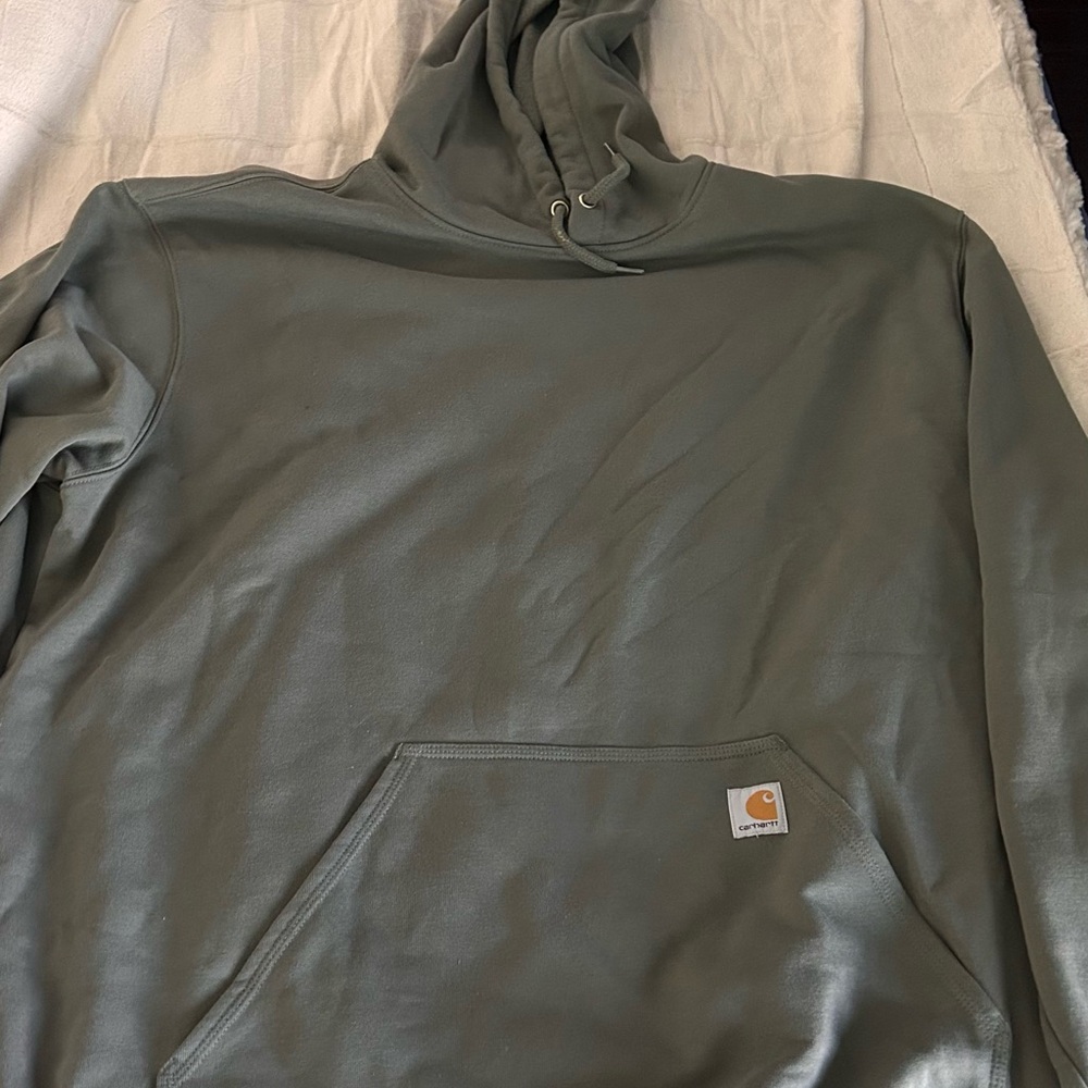 Carhartt Olive-Style Pullover Hoodie in Dusty Green